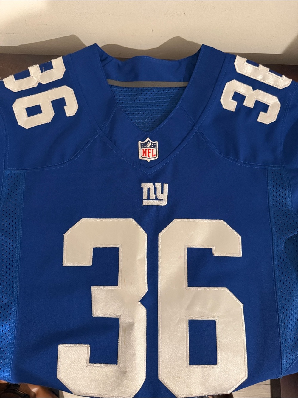 NFL Youth Royal Blue #36 Football Jersey with White Numbers